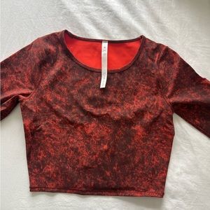 Lululemon Wunder Train Cropped Long Sleeve Athletic Shirt